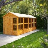 Powersheds Apex Shiplap Dip Treated Potting Shed - 18 x 6ft