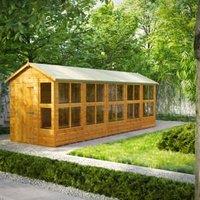 Powersheds Apex Shiplap Dip Treated Potting Shed - 20 x 6ft