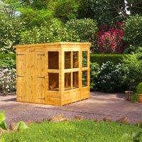 Powersheds Double Door Pent Shiplap Dip Treated Potting Shed - 6 x 6ft