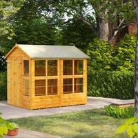 Powersheds Double Door Apex Shiplap Dip Treated Potting Shed - 8 x 6ft