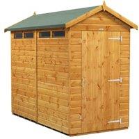 Powersheds Apex Shiplap Dip Treated Security Shed - 8 x 4ft