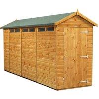 Powersheds Apex Shiplap Dip Treated Security Shed - 14 x 4ft