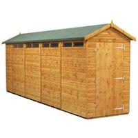 Powersheds Apex Shiplap Dip Treated Security Shed - 18 x 4ft