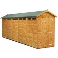 Powersheds Apex Shiplap Dip Treated Security Shed - 20 x 4ft