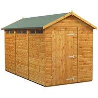 Powersheds Apex Shiplap Dip Treated Security Shed - 12 x 6ft