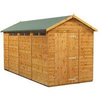 Powersheds Apex Shiplap Dip Treated Security Shed - 14 x 6ft