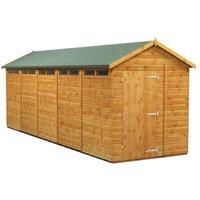 Powersheds Apex Shiplap Dip Treated Security Shed - 20 x 6ft