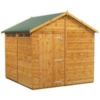 Powersheds Apex Shiplap Dip Treated Security Shed - 8 x 8ft