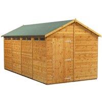 Powersheds Apex Shiplap Dip Treated Security Shed - 16 x 8ft