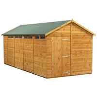 Powersheds Apex Shiplap Dip Treated Security Shed - 18 x 8ft