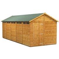 Powersheds Apex Shiplap Dip Treated Security Shed - 20 x 8ft