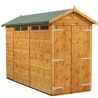 Powersheds Double Door Apex Shiplap Dip Treated Security Shed - 10 x 4ft