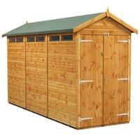 Powersheds Double Door Apex Shiplap Dip Treated Security Shed - 12 x 4ft
