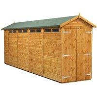 Powersheds Double Door Apex Shiplap Dip Treated Security Shed - 18 x 4ft