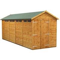 Powersheds Double Door Apex Shiplap Dip Treated Security Shed - 18 x 6ft