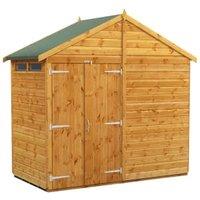 Powersheds Double Door Apex Shiplap Dip Treated Security Shed - 4 x 8ft