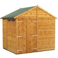 Powersheds Double Door Apex Shiplap Dip Treated Security Shed - 6 x 8ft