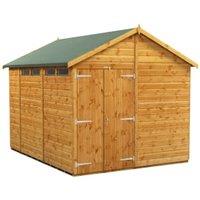 Powersheds Double Door Apex Shiplap Dip Treated Security Shed - 10 x 8ft