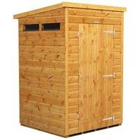 Powersheds Pent Shiplap Dip Treated Security Shed - 4 x 4ft