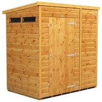 Powersheds Pent Shiplap Dip Treated Security Shed - 6 x 4ft