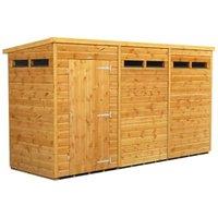 Powersheds Pent Shiplap Dip Treated Security Shed - 12 x 4ft