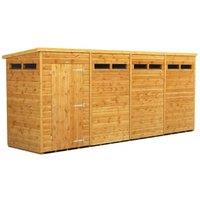 Powersheds Pent Shiplap Dip Treated Security Shed - 16 x 4ft