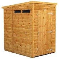 Powersheds Pent Shiplap Dip Treated Security Shed - 4 x 6ft