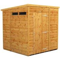 Powersheds Pent Shiplap Dip Treated Security Shed - 6 x 6ft