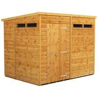 Powersheds Pent Shiplap Dip Treated Security Shed - 8 x 6ft