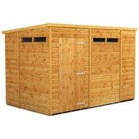 Powersheds Pent Shiplap Dip Treated Security Shed - 10 x 6ft