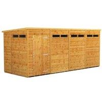 Powersheds Pent Shiplap Dip Treated Security Shed - 16 x 6ft