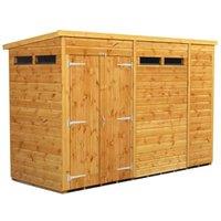 Powersheds Double Door Pent Shiplap Dip Treated Security Shed - 10 x 4ft