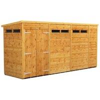 Powersheds Double Door Pent Shiplap Dip Treated Security Shed - 14 x 4ft