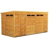 Powersheds Double Door Pent Shiplap Dip Treated Security Shed - 14 x 6ft