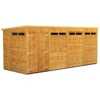 Powersheds Double Door Pent Shiplap Dip Treated Security Shed - 16 x 6ft