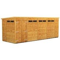Powersheds Double Door Pent Shiplap Dip Treated Security Shed - 18 x 6ft