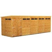Powersheds Double Door Pent Shiplap Dip Treated Security Shed - 20 x 6ft