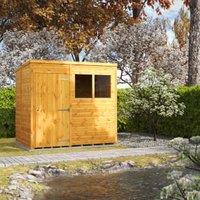 Powersheds Pent Shiplap Dip Treated Shed - 7 x 5ft