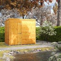 Powersheds Pent Shiplap Dip Treated Windowless Shed - 7 x 5ft