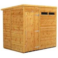 Powersheds Pent Shiplap Dip Treated Security Shed - 7 x 5ft