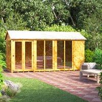 Powersheds Apex Shiplap Dip Treated Summerhouse - 14 x 6ft