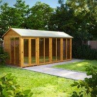 Powersheds Apex Shiplap Dip Treated Summerhouse - 16 x 6ft