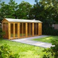Powersheds Apex Shiplap Dip Treated Summerhouse - 18 x 4ft
