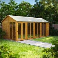 Powersheds Apex Shiplap Dip Treated Summerhouse - 18 x 8ft