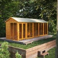 Powersheds Apex Shiplap Dip Treated Summerhouse - 20 x 6ft