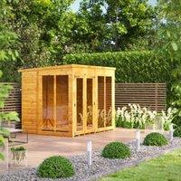 Powersheds Pent Shiplap Dip Treated Summerhouse - 8 x 6ft