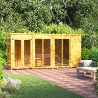 Powersheds Pent Shiplap Dip Treated Summerhouse - 14 x 4ft
