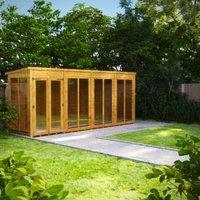 Powersheds Pent Shiplap Dip Treated Summerhouse - 16 x 4ft