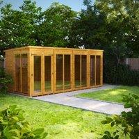 Powersheds Pent Shiplap Dip Treated Summerhouse - 16 x 6ft