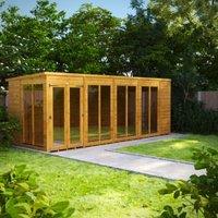 Powersheds Pent Shiplap Dip Treated Summerhouse - 18 x 6ft
